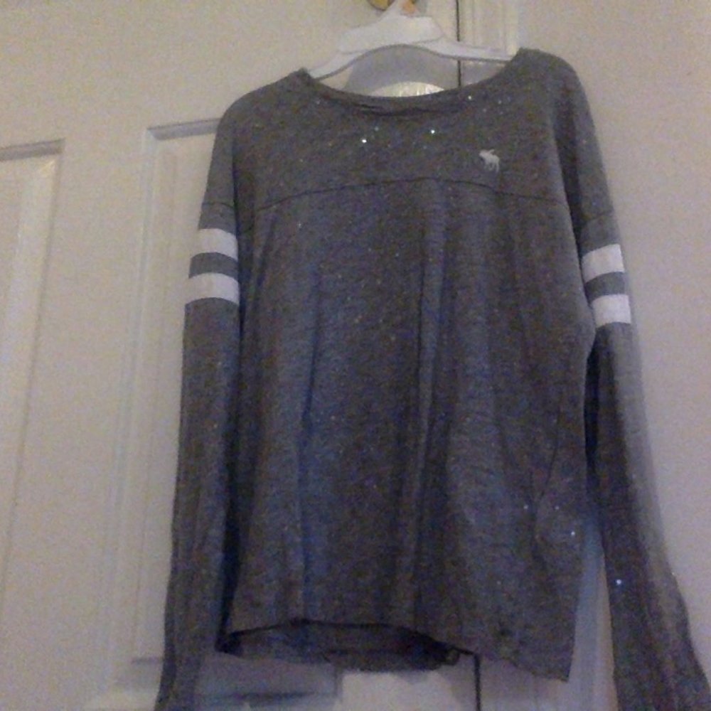 Abercrombie Gray Sparkle Top
